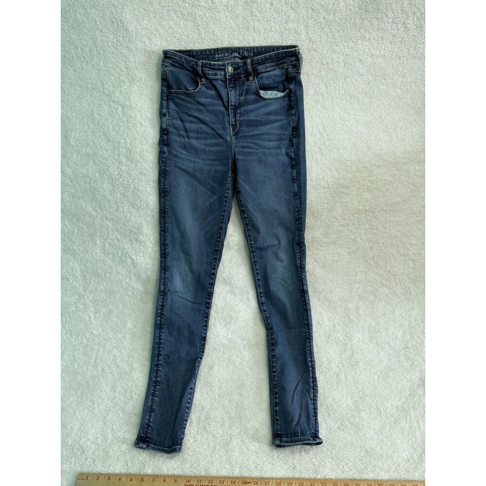 American Eagle Size 12 X-Long Next Level Stretch High Rise Jegging Blue